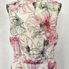 Comma midi floral pink dress white