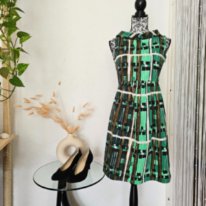 Weekend Max Mara short dress green black cocktail evening