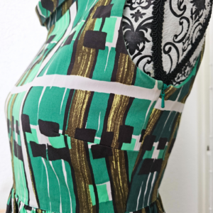 Weekend Max Mara short dress green black cocktail evening